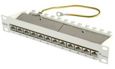 Telegärtner 10´ Patch Panel, Cat. 6A(diep) 1 HE, 12 x RJ45