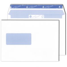 MAILmedia envelop CYGNUS EXCELLENCE, 162x229 mm, wit, 100 g/m2, zelgklevend, venster links 45x100 mm