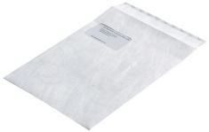 Tyvek akte-envelop C4, 22,9 x 32,4 cm, met venster, 55 g/m2, zelfklevend, wit, 20 st.