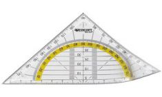 WESTCOTT geodriehoek, hypotenusa: 140 mm, flexibel