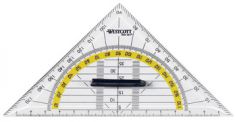 WESTCOTT geodriehoek, hypothenusa: 140 mm, met greep