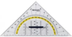 WESTCOTT geodriehoek, hypothenusa: 220 mm, met greep