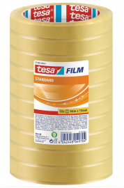 tesa plakband standaard, transparant, 15 mm x 66 m