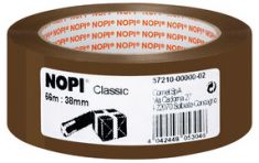 NOPI verpakkingstape/plakband Classic, 50 mm x 66 m, bruin