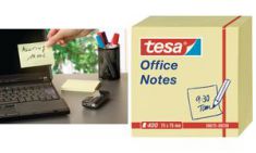 tesa Office Notes zelfklevende memo blok, 75 x 75 mm, geel