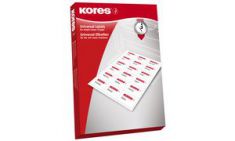 Kores etiketten, 38,1 x 21,2 mm, wit, 100 vel, permanent