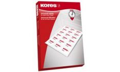 Kores etiketten, 210 x 297 mm, rood, 100 vel, permanent