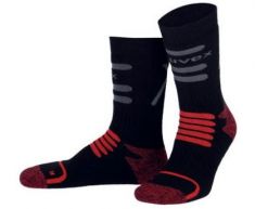uvex sokken 'Thermal', zwart / rood, maat 35-38