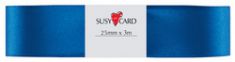 SUSY CARD geschenklint 'Dubbelsatijn', 25 mm x 3 m, koningsblauw