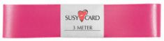 SUSY CARD geschenklint 'Dubbelsatijn', 25 mm x 3 m, roze