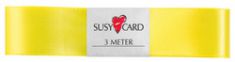 SUSY CARD geschenklint 'Dubbelsatijn', 25 mm x 3 m, geel