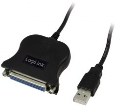 LogiLink USB 1.1 printerkabel, 25 polige Sub-D, lengte: 1,8 m
