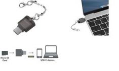 LogiLink USB 2.0 Card Reader / kaartlezer als sleutelhanger, zwart