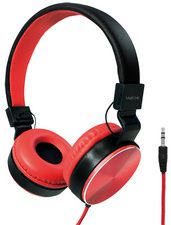 LogiLink stereo headset, opvouwbaar, zwart/rood