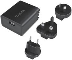 LogiLink USB-reisadapter met 2,1A Fast Charging, zwart