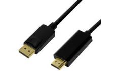 LogiLink DisplayPort 1.2 - HDMI 1.4 aansluitkabel, 3,0 m