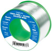 LogiLink soldeerdraad, diameter: 1 mm, 0,7% koper, 0,3% zilver, 100 g