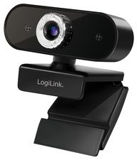 LogiLink Pro Full-HD-USB-Webcam met microfoon, zwart