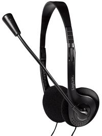LogiLink stereo headset, met microfoon, zwart