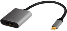 LogiLink USB-C - DisplayPort adapterkabel, zwart/grijs