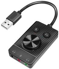 LogiLink USB 2.0 Audio-adapter met geluidssterkteregelaar, zwart
