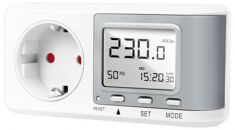 LogiLink energiekostenmeter met CO2-emissie berekening, wit/zilver