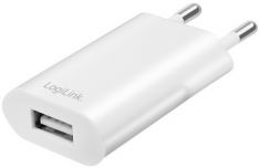 LogiLink USB-stopcontactadapter, 1x USB-A, wit, 5 Watt