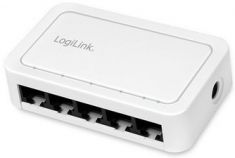 LogiLink Desktop Gigabit Ethernet Switch, 5-poorts, wit