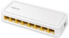 LogiLink Desktop Gigabit Ethernet Switch, 8-poorts, wit