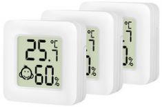 LogiLink thermometer / hygrometerset, wit, set van 3
