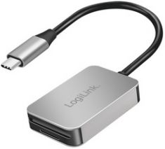 LogiLink USB-C 3.2 Gen 1 Dual-cardreader, van aluminium