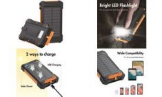 LogiLink mobiele powerbank met Solar, 6.000 mAh