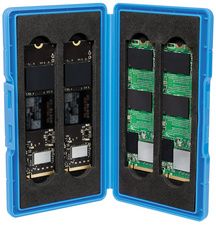 LogiLink beschermbox voor 4x M.2 NGFF/NVMe SSDs, blauw