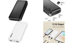 LogiLink Powerbank 20.000 mAh, 2x USB-A, 1x USB-C, zwart