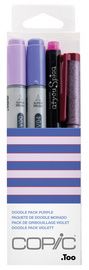 COPIC markers ciao, 4 stuks in set 'Doodle Pack Purple´