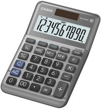 CASIO desktop rekenmachine MS-100FM, 10-cijferig, zilver