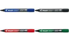 PILOT permanent-marker 100, ronde punt, blauw