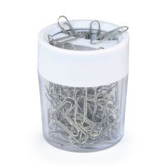 RAPESCO paperclipdispenser met magneet, wit / transparant