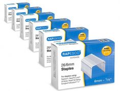 RAPESCO Business Pack, nietjes 26/6 mm, verzinkt, 6 doosjes