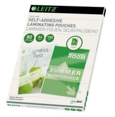 LEITZ lamineerhoes, DIN A4, zelfklevend, 160 mic, 100 st.