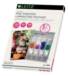 LEITZ lamineerhoes, DIN A4, ordnerponsing, 250 mic, 100 st.