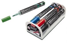 Pentel Whiteboardmarker Maxiflo Flex-Feel, 4 in set, wisser