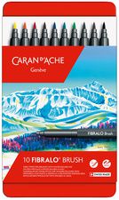 CARAN D'ACHE fineliner FIBRALO Brush, 10 stuks in blikje