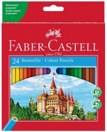 FABER-CASTELL zeshoekig kleurpotlood CASTLE, 24 stuks in doosje