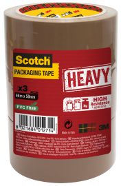 3M Scotch verpakkingstape/plakband HEAVY, 50 mm x 66 m, bruin