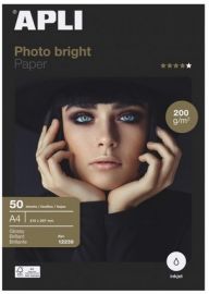 APLI fotopapier bright, A4, 200 g/m2, hoogglanzend, 50 vel