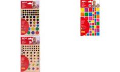 APLI kids stickers 'Quadraat', metallickleuren, kleuren assorti