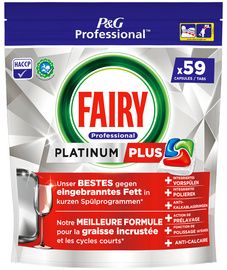 PenG Professional FAIRY vaatwassertabs Platinum Plus, 59 stuks