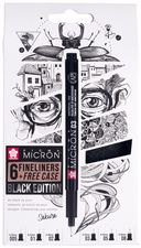 SAKURA Fineliner Pigma Micron, set van 6 + GRATIS etui