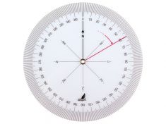 kangaro koershoekmeter, diameter: 126 mm, transparant